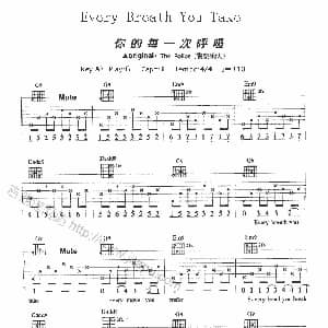 Every Breath You Take 吉他谱 Police