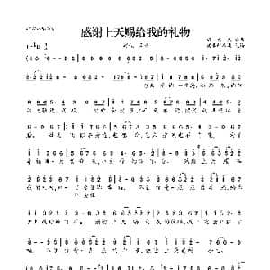 感谢上天赐给我的礼物_歌曲简谱_词曲:熊胡杰 熊胡杰