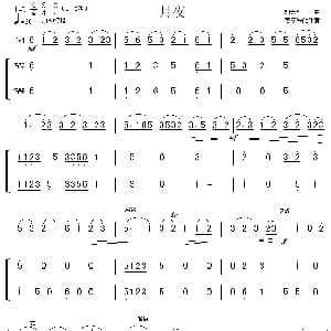 二胡谱 | 月夜 扬琴伴奏谱