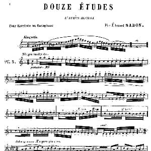 萨克斯谱 | E.Sabon 12首练习曲 3 E.Sabon