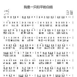 我是一只和平的白鸽_歌曲简谱_词曲:山人 王德强 天恩