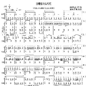 扬鞭催马运粮忙 大提琴与笛子主旋合成谱 魏显忠/曲温连贵/配伴奏
