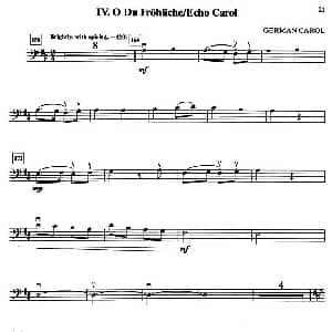 IV.O DU FROHLICHE／ECHO CAROL 大提琴分谱