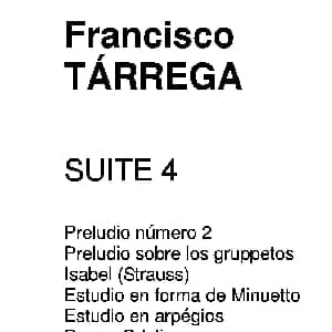 塔雷加作品全集 第4部分 吉他谱 弗朗西斯科 塔雷加