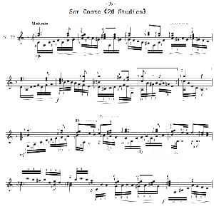 Sor Coste 26 Studies 吉他谱