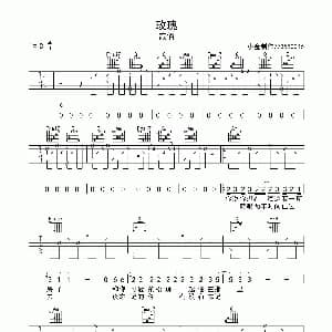 玫瑰 吉他谱 贰佰 小金制谱
