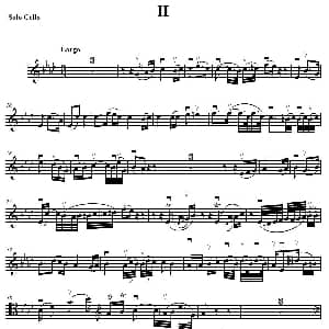 贝多芬 C大调三重协奏曲 第二乐章 作品56 大提琴分谱