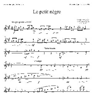 萨克斯谱 | 小黑人 四重奏中音萨克斯分谱 德彪西