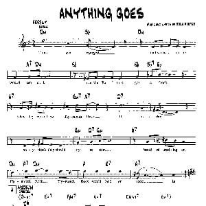 ANYTHING GOES 降B爵士乐谱