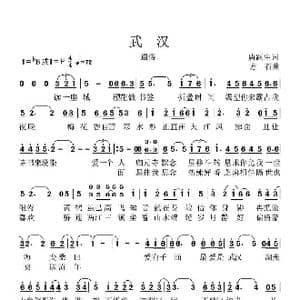 武汉_歌曲简谱_词曲:唐跃生 方石