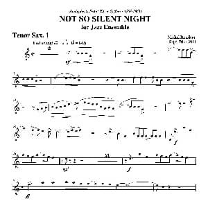 萨克斯谱 | NOT SO SILENT NIGHT 第一次中音萨克斯分谱