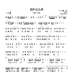 脸咋这么厚_歌曲简谱_词曲:贰强 艺风 多剑平