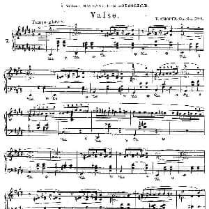 valse Op.64, No.2 钢琴谱 肖邦