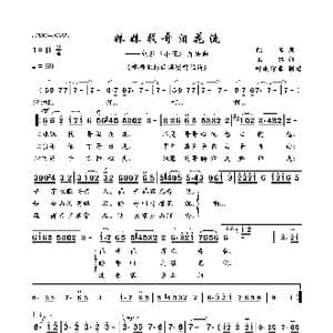 妹妹找哥泪花流_歌曲简谱_词曲:凯传 王酩