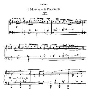 Trois Mouvements Perpetuel 钢琴谱 弗朗西斯 普朗克