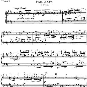 巴赫 平均律钢琴曲集 第一卷 之赋格曲 钢琴谱 巴赫