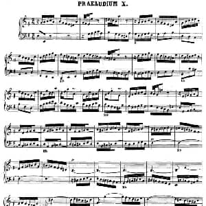 巴赫 平均律钢琴曲集 第二卷 之前奏曲 钢琴谱 巴赫