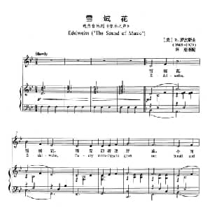 雪绒花 美国 _外国歌谱_词曲: 美 R.罗杰斯