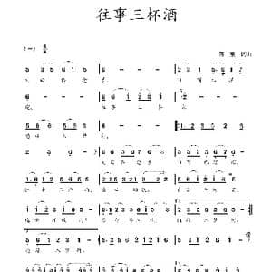 往事三杯酒_歌曲简谱_词曲:蒋燕,词 蒋燕 曲