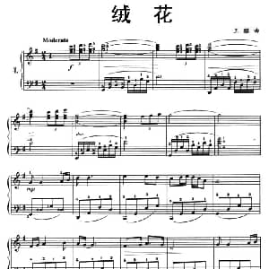 绒花 钢琴谱 王酩
