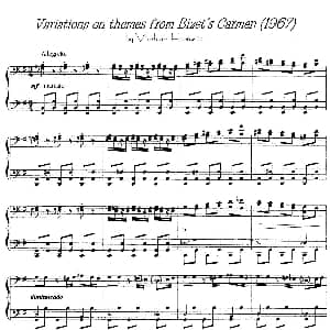Carmen Variations 12 Pieces 钢琴谱 弗拉基米尔 霍洛维兹