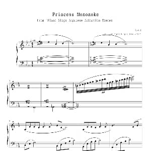 Princess Mononoke 钢琴谱 久石让