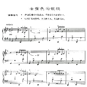 手风琴谱 | 金黄色的银线