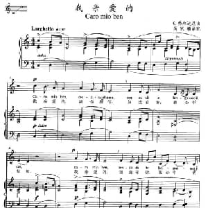 我亲爱的 意大利 _外国歌谱_词曲: G 乔尔尼达