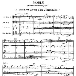 萨克斯谱 | jean Bouvard 编写的6首萨克斯四重奏之二 jean Bouvard