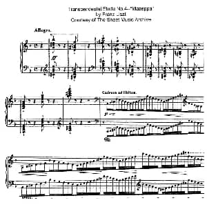 12 Etudes d'execution Transcendante S.139 钢琴谱 弗兰茨 李斯特