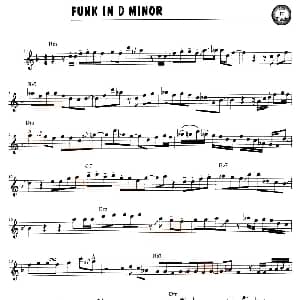 萨克斯谱 | FUNK IN D MINOR