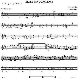 萨克斯谱 | ELITE SYNCOPATIONS 四重奏 中音萨克斯分谱