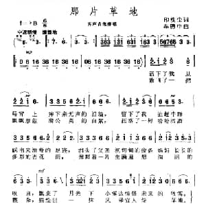 那片草地_通俗唱法乐谱_词曲:印洗尘 车骋中