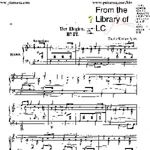 Vier Elegien Op.37 钢琴谱 狄奥多 柯希纳