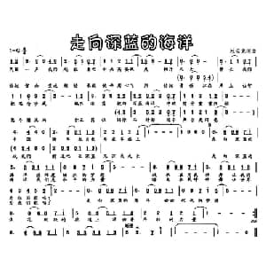 走向深蓝的海洋_通俗唱法乐谱_词曲:杜云龙 杜云龙