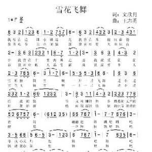 雪花飞舞_民歌简谱_词曲:文欣月 王志勇