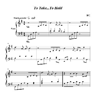 To Take…To Hold 钢琴谱 雅尼