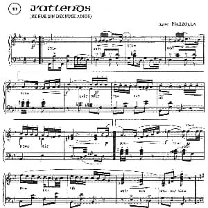 手风琴谱 | Piazzolla合集 10 J'Attends 皮亚佐拉