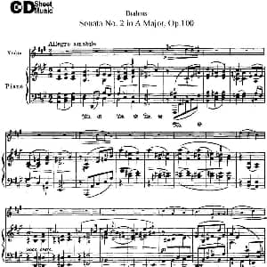 小提琴谱 | Violin Sonata No.2 in A Major Op.100 小提琴 钢琴伴奏
