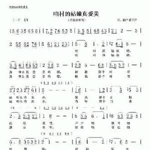 咱村的姑娘真爱美_民歌简谱_词曲:佚名 佚名