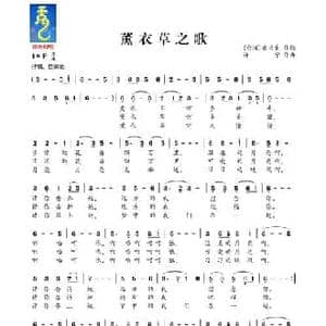 薰衣草之歌_民歌简谱_词曲:黄雨乔 许宁