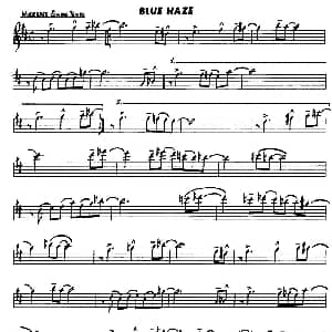 萨克斯谱 | Basic Jazz Conception for saxophone BLUE HAZE Lennie Niehaus