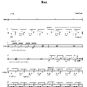 Run 鼓谱