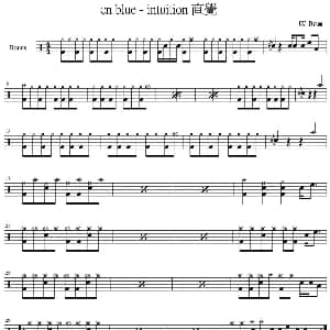 cn blue intuition 爵士鼓谱
