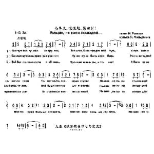 马车夫,慢慢赶,莫匆忙！ 俄罗斯 _外国歌谱_词曲: 书沧 译配