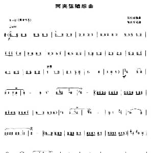 两夹弦随想曲 唢呐谱