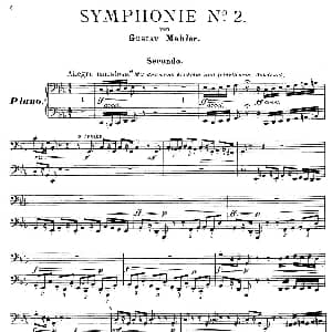 c小调第二交响曲 复活 钢琴谱 古斯塔夫 马勒