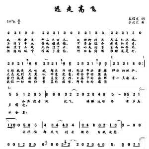 远走高飞_歌谱投稿_词曲:王耀光 金志文
