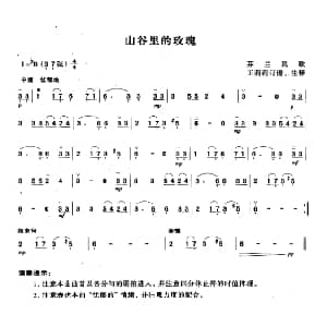 二胡谱 | 山谷里的玫瑰 芬兰民歌 王莉莉订谱