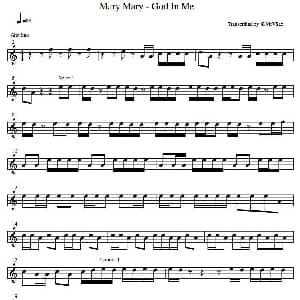 萨克斯谱 | mary mary god in me